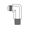 Tompkins Hydraulic Fitting-Steel04MJ-02MP 90 LONG 1.17" 2501-L-04-02